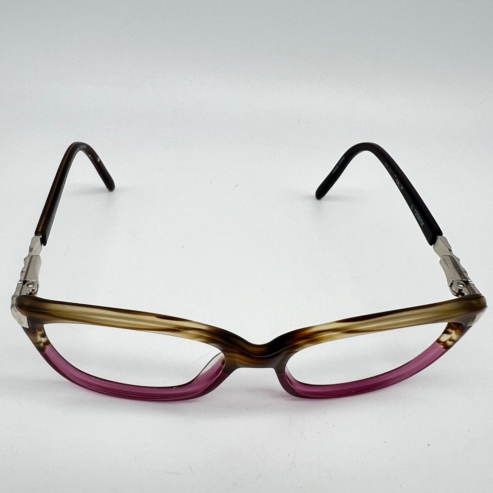 Ellen Tracy CV Dhaka Brown Pink Rhinestone 52mm 16 135 Women Eyeglass Frame Only